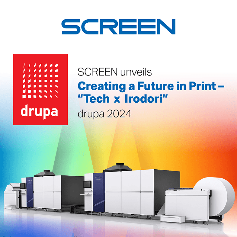 SCREEN Adopts “Creating a Future in Print—Tech x Irodori” as Its Theme for drupa 2024